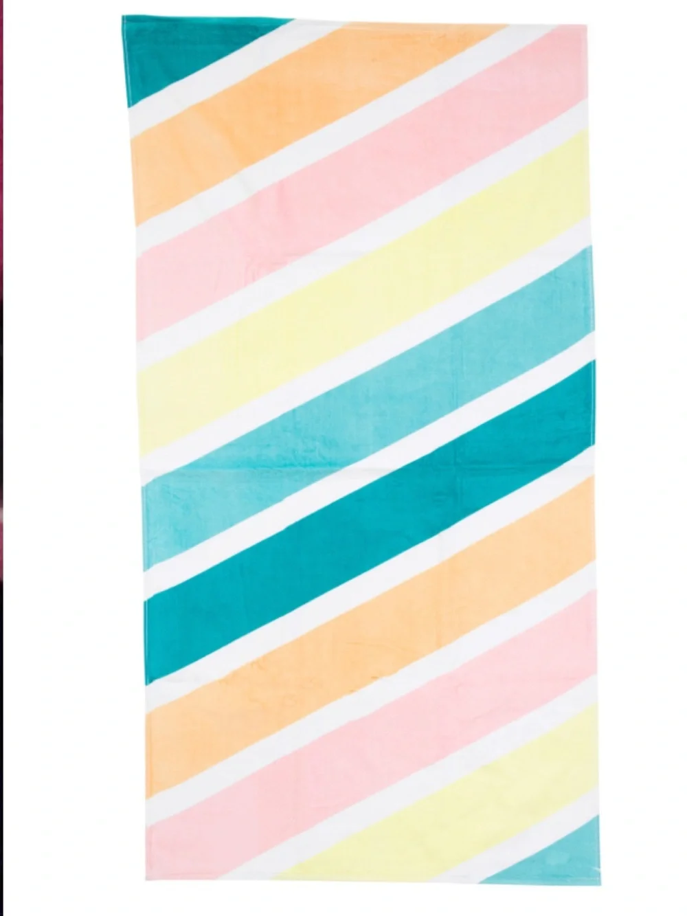 Mods At Home Amalfi Striped Velour Beach Towel-32”W x 65”L